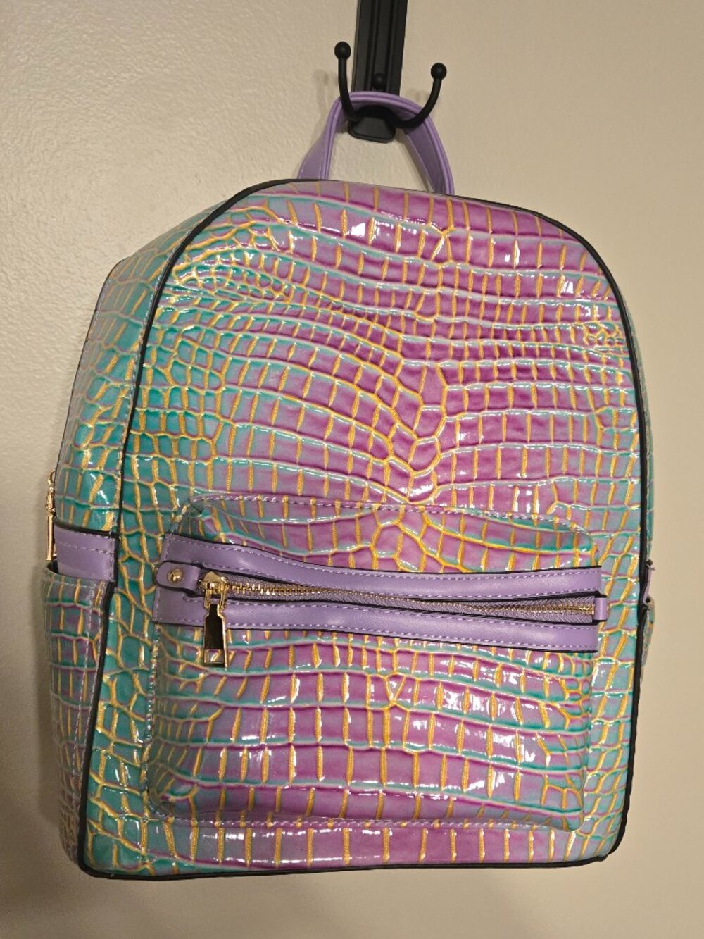 Iridescent Croc Mini Backpack & Wallet Set NWT Y2K Mermaidcore